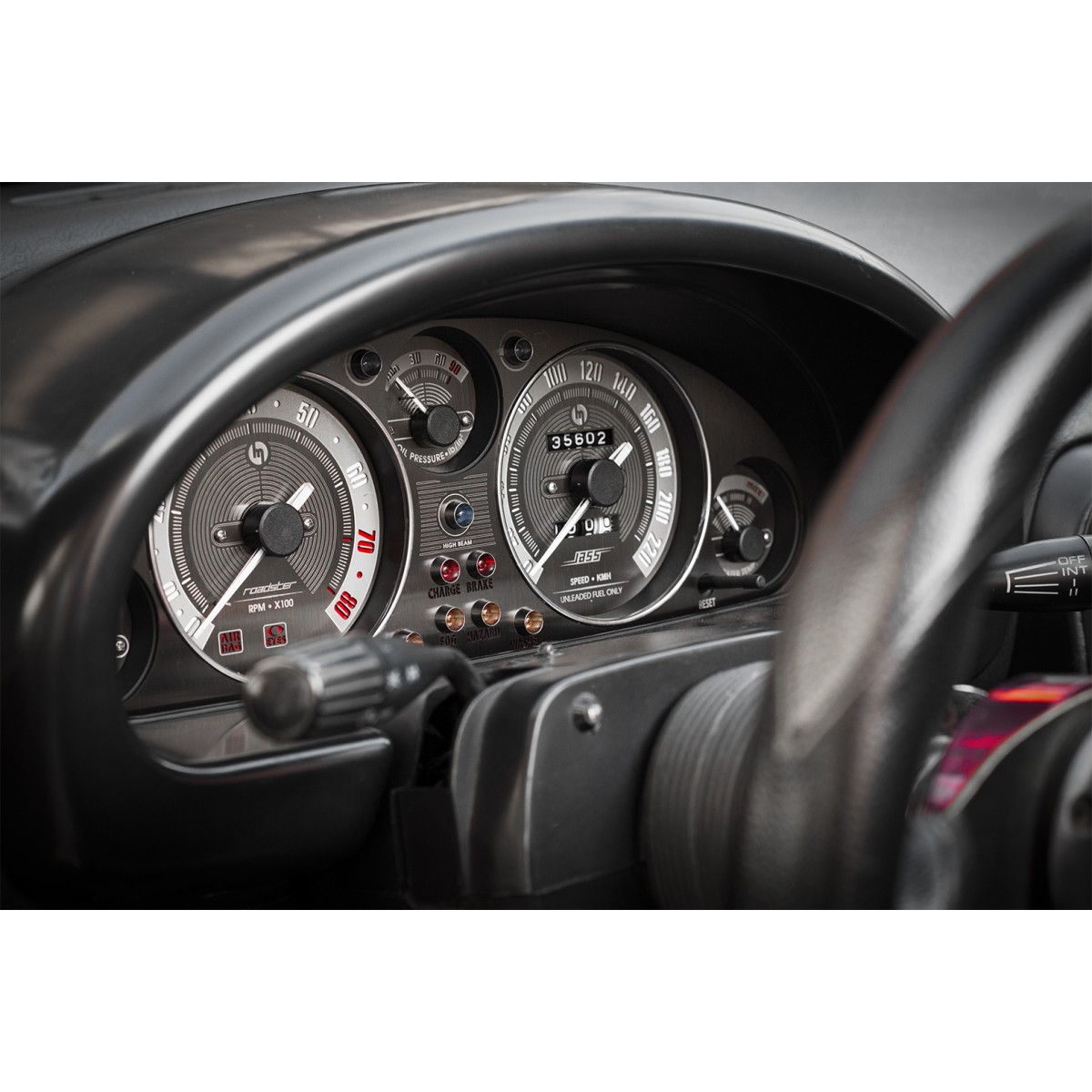 Classic Black Brushed Stainless Steel Gauge Faces NA